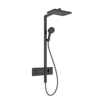 Coloana de dus Hansgrohe Raindance Alive Q 210x340 2jet EcoSmart cu baterie termostatata ShowerSelect Comfort  negru periat