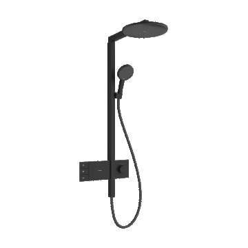 Coloana de dus Hansgrohe Raindance Alive S 300 2jet EcoSmart cu baterie termostatata ShowerSelect Comfort  negru mat