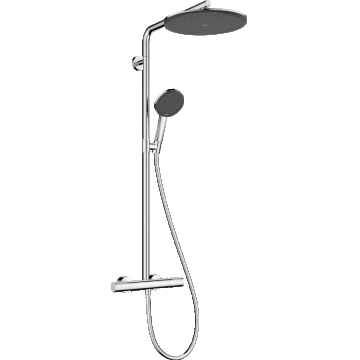Coloana de dus Hansgrohe Raindance Alive S Puro 300 1jet EcoSmart cu baterie termostatata Ecostat  crom