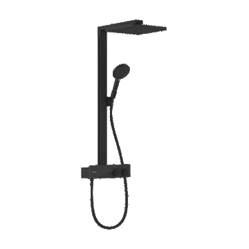 Coloana de dus Hansgrohe Raindance E 300 1jet EcoSmart cu baterie termostatata ShowerTablet 350  negru mat