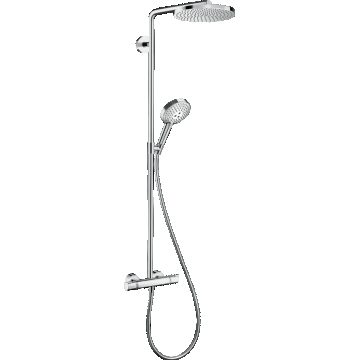 Coloana de dus Hansgrohe Raindance S 240 1jet PowderRain EcoSmart+ cu baterie termostatata  crom