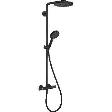 Coloana de dus Hansgrohe Raindance S 240 1jet PowderRain EcoSmart+ cu baterie termostatata  negru mat
