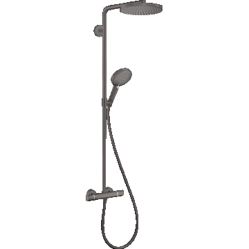 Coloana de dus Hansgrohe Raindance S 240 1jet PowderRain EcoSmart+ cu baterie termostatata  negru periat