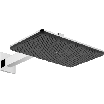 Palarie de dus Hansgrohe Raindance Alive Select Q 210x340 2jet EcoSmart cu brat de dus de perete 39cm  crom