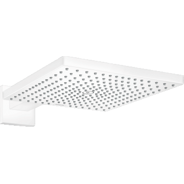 Palarie de dus Hansgrohe Raindance E 300 1jet EcoSmart cu brat de dus de perete 39cm  alb mat