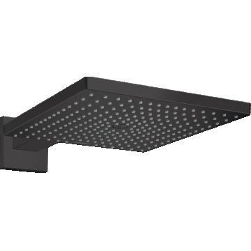 Palarie de dus Hansgrohe Raindance E 300 1jet EcoSmart cu brat de dus de perete 39cm  negru mat