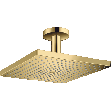 Palarie de dus Hansgrohe Raindance E 300 1jet EcoSmart cu brat de dus de tavan 10cm  gold optic