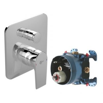 Set baterie cada / dus Ideal Standard Tesi, patrata, cu corp incastrat Easy-Box - Culoare Crom