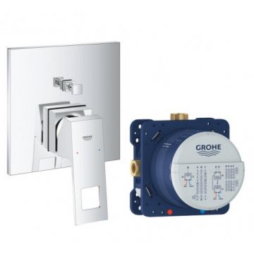 Set baterie cada / dus incastrata Grohe Eurocube cu corp incastrat Rapido SmartBox - Culoare Crom