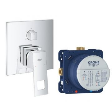 Set baterie cada / dus incastrata Grohe Eurocube cu corp Incastrat Rapido SmartBox - Culoare Crom