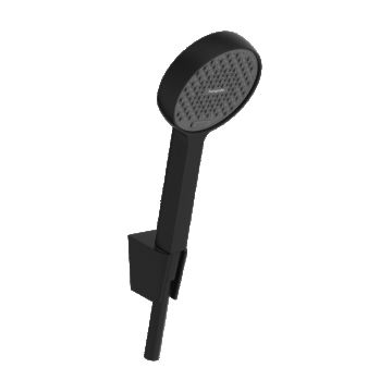 Set de dus Hansgrohe Activera Select S 95 2jet EcoSmart cu agatatoare si furtun 160cm negru mat