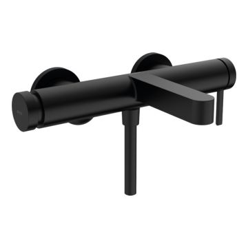 Baterie cada - dus, Hansgrohe, Finoris, montaj aparent, negru mat