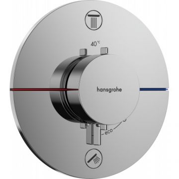 Baterie cada/dus Hansgrohe ShowerSelect Comfort S cu 2 functii, crom - Culoare Crom