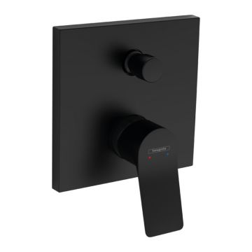 Baterie cada - dus, Hansgrohe, Vivenis, incastrabila, negru mat