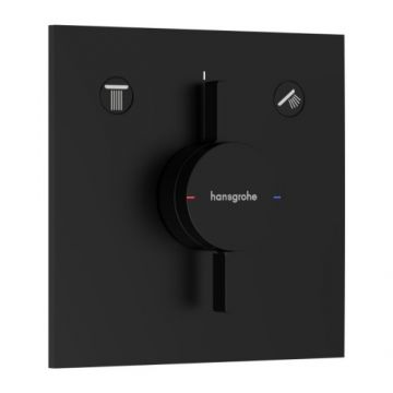 Baterie cada/dus incastrata Hansgrohe DuoTurn E cu doua functii, negru - Culoare Negru