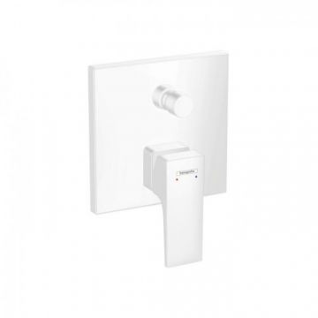 Baterie cada / dus incastrata Hansgrohe Metropol, patrata - Culoare Alb pal