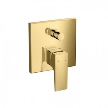 Baterie cada / dus incastrata Hansgrohe Metropol, patrata - Culoare Auriu