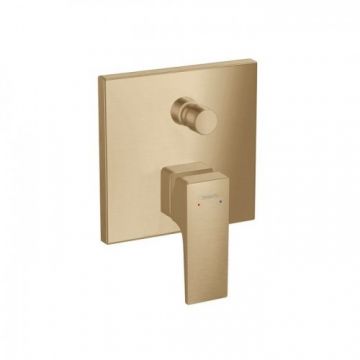 Baterie cada / dus incastrata Hansgrohe Metropol, patrata - Culoare bronz