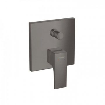 Baterie cada / dus incastrata Hansgrohe Metropol, patrata - Culoare Gri metalic