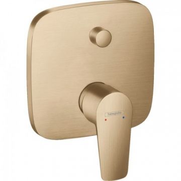 Baterie cada / dus incastrata Hansgrohe Talis E, patrata - Culoare bronz