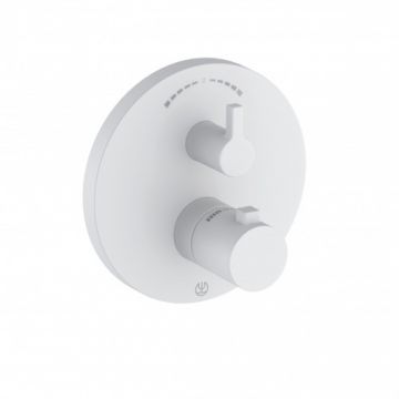 Baterie cada / dus incastrata Kludi Nova Fonte Pura termostatata, alb mat - Culoare Alb pal