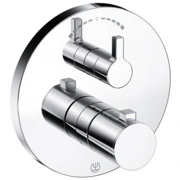 Baterie cada / dus incastrata Kludi Nova Fonte Pura termostatata, crom - Culoare Crom