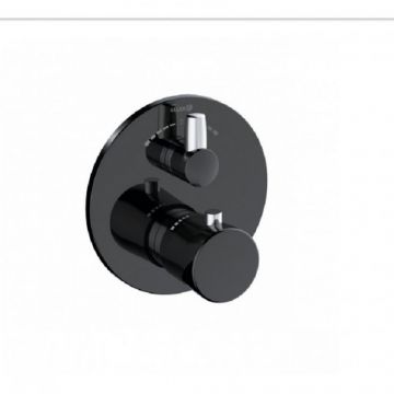 Baterie cada/dus incastrata termostata Kludi Balance, negru - Culoare Negru