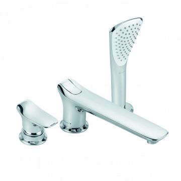 Baterie cada-dus Kludi, Amba, monocomanda, montaj cu 3 treceri, crom