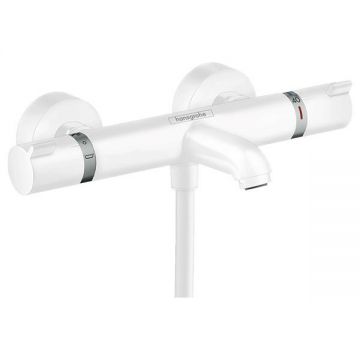 Baterie cada - dus termostatata, Hansgrohe, Ecostat Comfort, alb mat