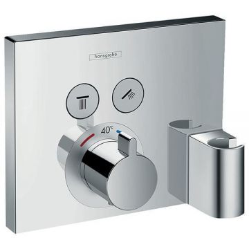Baterie dus, Hansgrohe, ShowerSelect, incastrata, termostatata cu 2 functii, crom