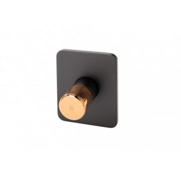 Baterie dus incastrata FDesign Ardesia, negru roz-auriu - Culoare Negru