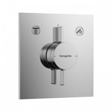 Baterie dus incastrata Hansgrohe DuoTurn E, crom - Culoare Crom