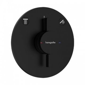 Baterie dus incastrata Hansgrohe DuoTurn S, negru mat - Culoare Negru