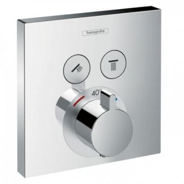Baterie dus incastrata  Hansgrohe Showerselect termostata, crom - Culoare Crom