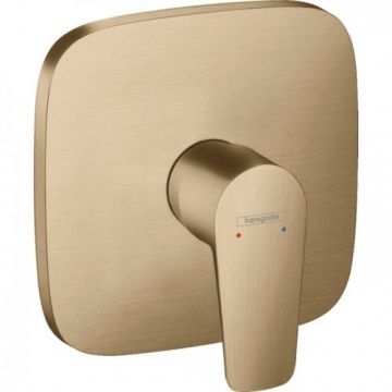 Baterie dus incastrata Hansgrohe Talis E, patrata - Culoare bronz