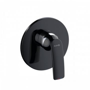 Baterie dus incastrata Kludi Balance, negru mat - crom - Culoare Negru