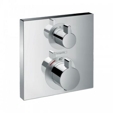 Baterie incastrata cada-dus Hansgrohe Ecostat Square termostatata, crom - Culoare Crom