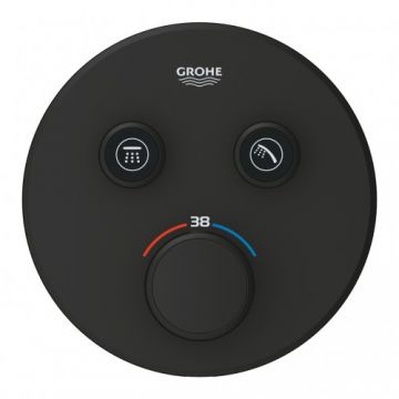 Baterie incastrata de dus termostatata Grohe Grohtherm SmartControl - Culoare Negru