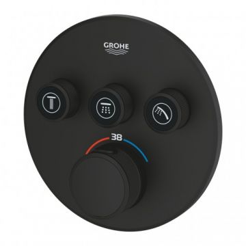 Baterie incastrata de dus termostatata Grohe Grohtherm SmartControl - Culoare Negru