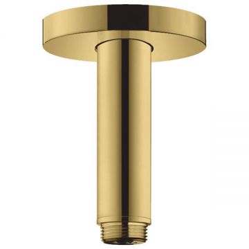 Brat de dus, Hansgrohe, S 100, cu montaj pe tavan, 10 cm, auriu lucios