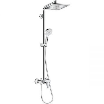 Coloana dus cu baterie fara termostat Hansgrohe, Crometta E 240 1jet, crom