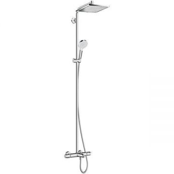 Coloana dus cu baterie si termostat Hansgrohe, Crometta E 240 1jet, 155 cm
