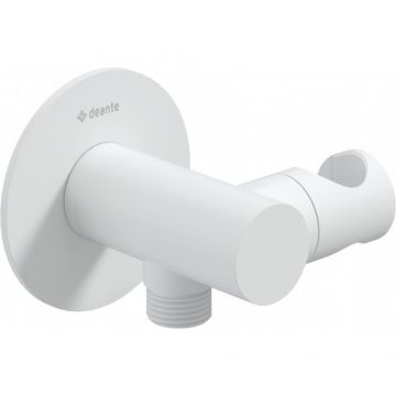 Cot racord cu suport para dus Deante Silia, alb mat - Culoare Alb pal