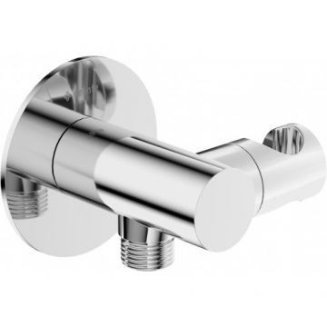 Cot racord cu suport para dus Deante Silia, crom lucios - Culoare Crom