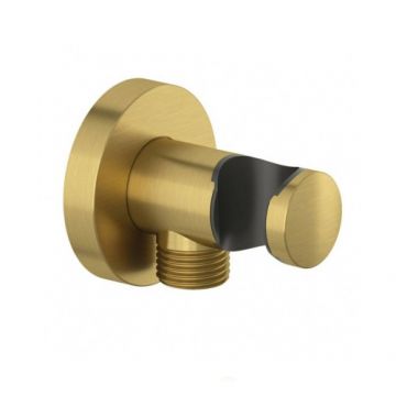 Cot racord cu suport para dus Kludi A-QA, auriu periat