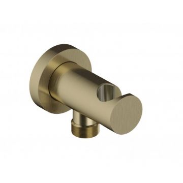 Cot racord cu suport para dus Sanycces Loop, auriu periat