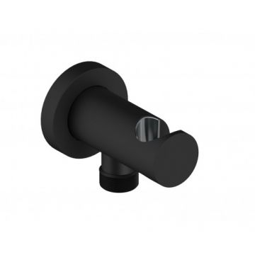 Cot racord cu suport para dus Sanycces Loop, negru mat