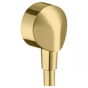 Racord dus, Hansgrohe, FixFit E, rotund, auriu lucios