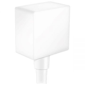 Racord dus, Hansgrohe, FixFit, patrat, alb mat