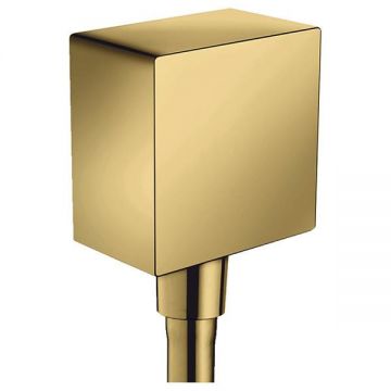 Racord dus, Hansgrohe, FixFit, patrat, auriu lucios